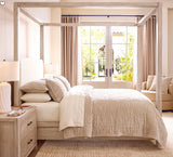 Renee Taylor Blake Velvet Coverlet Set - Nude (Bedspread with Cotton Reverse)
