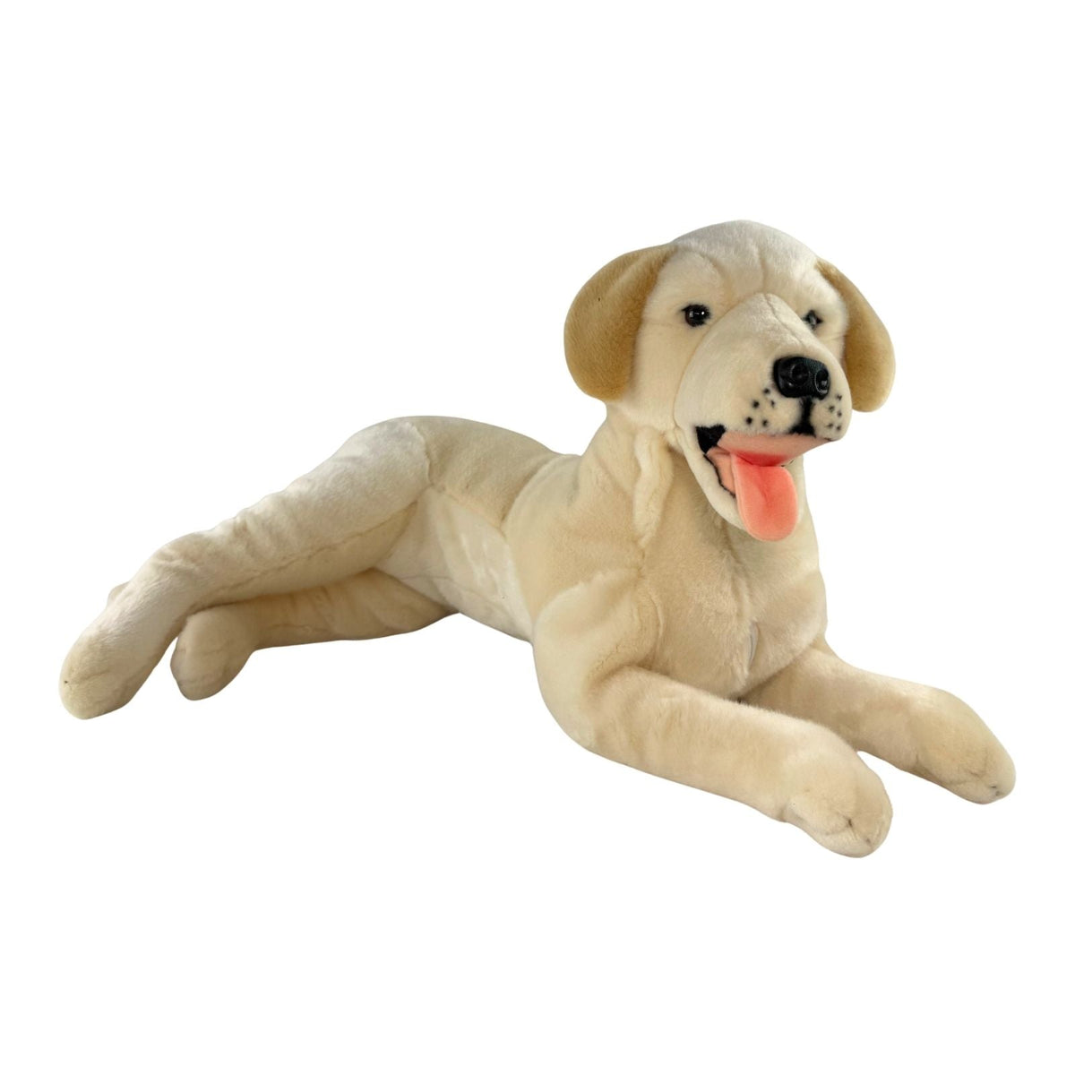 Bocchetta Bella 62cm Lying Labrador with Satin Pocket Plush Toy (Realistic Stuffed Animal Dog Gift)