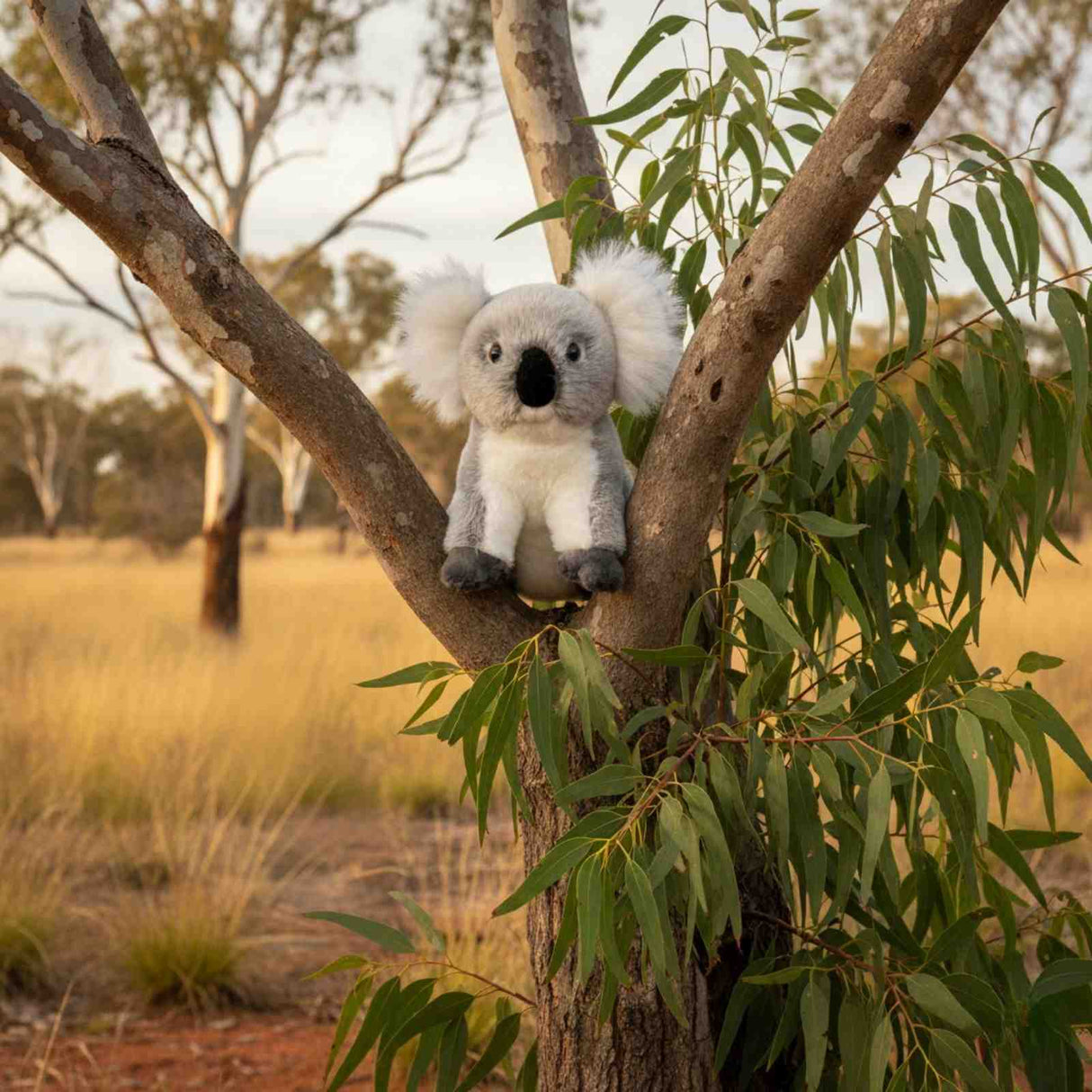 Bocchetta Betsy 28cm Sitting Koala Plush Toy - Grey (Australian Stuffed Animal Souvenir Gift)