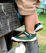 Billycart Forrest Kids Wide-Fit First Walker Sandals - Green/Tan (Baby & Toddler Shoes)