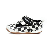 Billycart Racer Kids Wide-Fit First Walker Sandals - Black/White Checkered (Baby & Toddler Shoes)