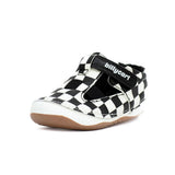 Billycart Racer Kids Wide-Fit First Walker Sandals - Black/White Checkered (Baby & Toddler Shoes)