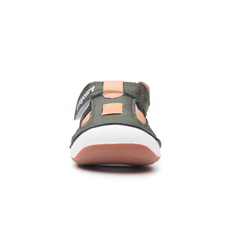 Billycart Forrest Kids Wide-Fit First Walker Sandals - Green/Tan (Baby & Toddler Shoes)