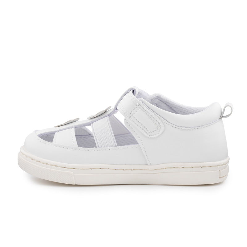 Billycart Layla Girls Wide-Fit Sandals - White (Toddler Shoes)