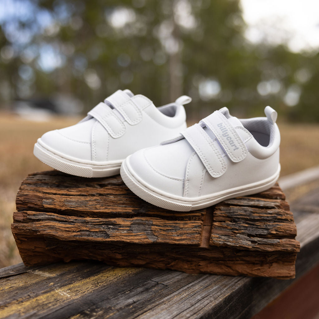 Billycart Casper Kids Wide-Fit Sneakers - White (Toddler Shoes)