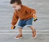 Billycart Lennie Kids Wide-Fit Sandals - Tan Brown (Toddler Shoes)