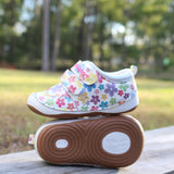 Billycart Poppy Girls Wide-Fit Barefoot First Walker Sneakers - Flower (Baby & Toddler Shoes)