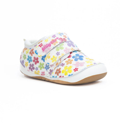Billycart Poppy Girls Wide-Fit Barefoot First Walker Sneakers - Flower (Baby & Toddler Shoes)
