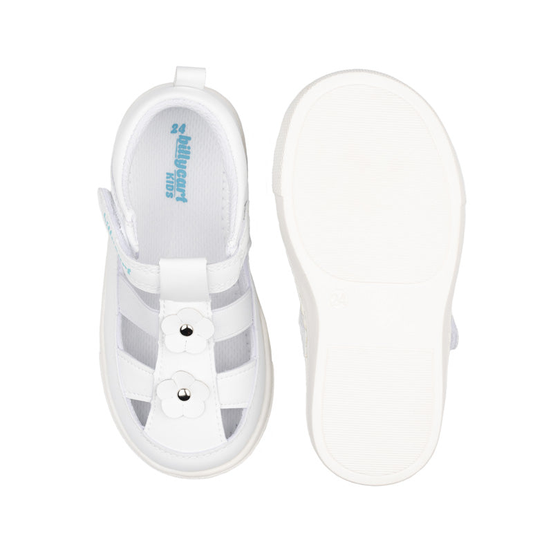 Billycart Layla Girls Wide-Fit Sandals - White (Toddler Shoes)