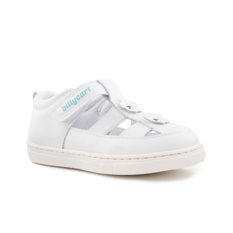 Billycart Layla Girls Wide-Fit Sandals - White (Toddler Shoes)