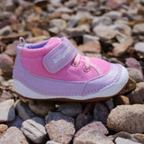 Billycart Floss Girls Wide-Fit Barefoot First Walker High-Top Sneakers - Pink/Purple (Baby & Toddler Shoes)