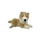Bocchetta Biscuit 40cm Lying Border Collie Puppy Plush Toy - Tan (Realistic Stuffed Animal Dog Gift)