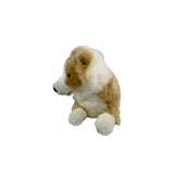 Bocchetta Biscuit 40cm Lying Border Collie Puppy Plush Toy - Tan (Realistic Stuffed Animal Dog Gift)