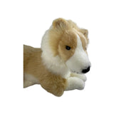 Bocchetta Biscuit 40cm Lying Border Collie Puppy Plush Toy - Tan (Realistic Stuffed Animal Dog Gift)