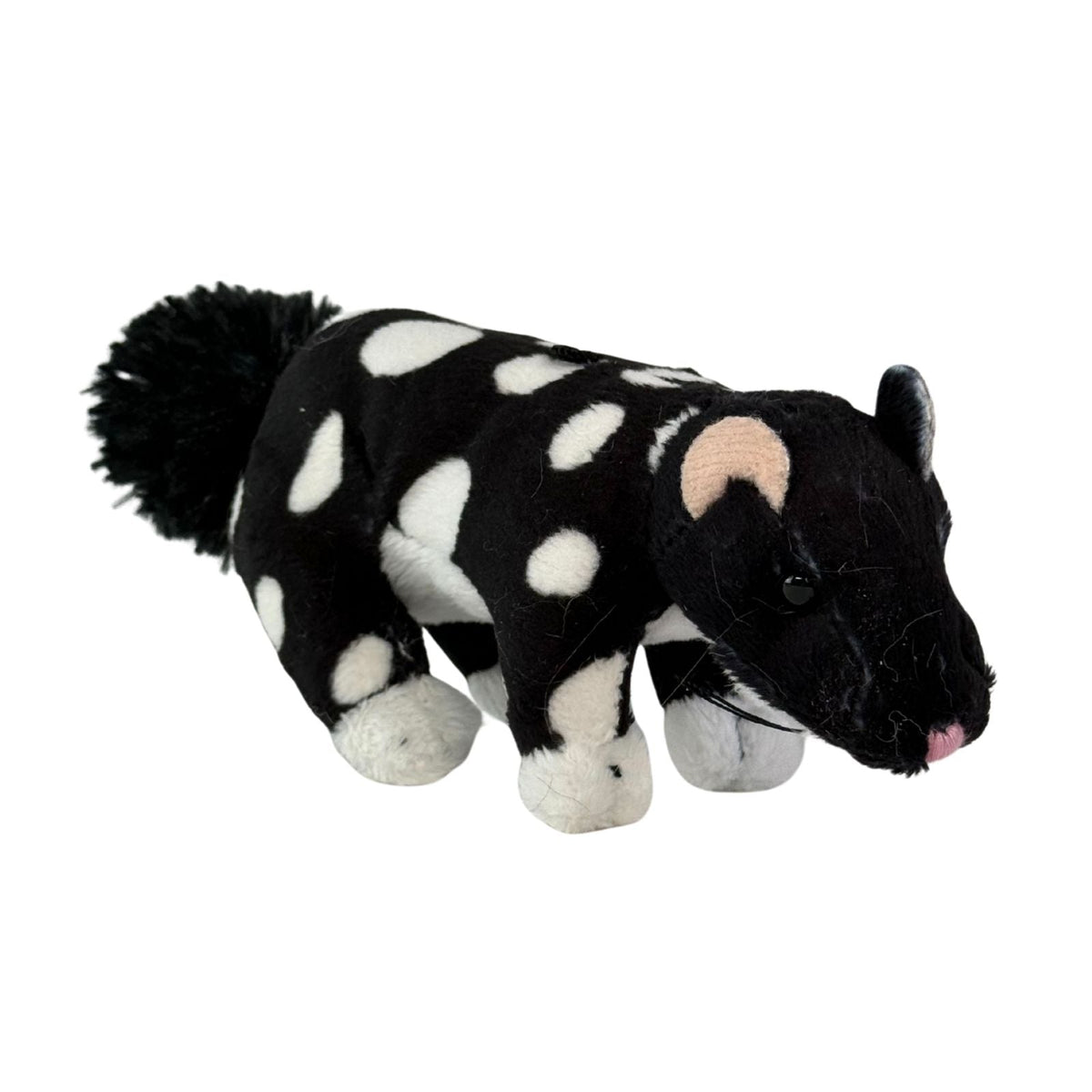 Bocchetta 13cm Mini Quoll Plush Toy - Black (Australian Stuffed Animal Souvenir Keyring Gift)