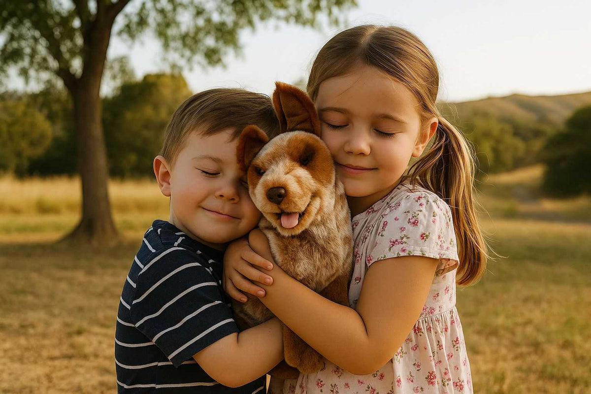 Bocchetta Blaze 22cm Sitting Red Heeler Cattle Dog Plush Toy (Australian Stuffed Animal Gift)