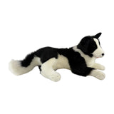 Bocchetta Blitz 62cm Lying Border Collie with Satin Pocket Plush Toy (Realistic Stuffed Animal Dog Gift)