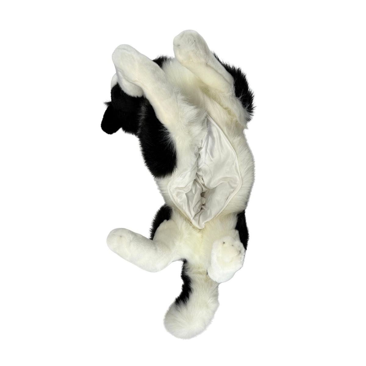 Bocchetta Blitz 62cm Lying Border Collie with Satin Pocket Plush Toy (Realistic Stuffed Animal Dog Gift)