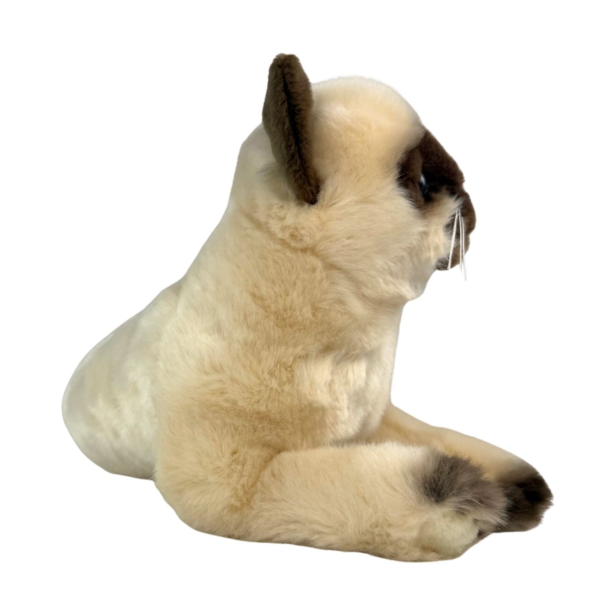 Bocchetta Blossum 30cm Lying Siamese Cat Plush Toy (Realistic Stuffed Animal Cat Gift)