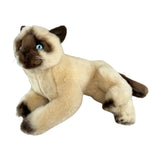 Bocchetta Blossum 30cm Lying Siamese Cat Plush Toy (Realistic Stuffed Animal Cat Gift)