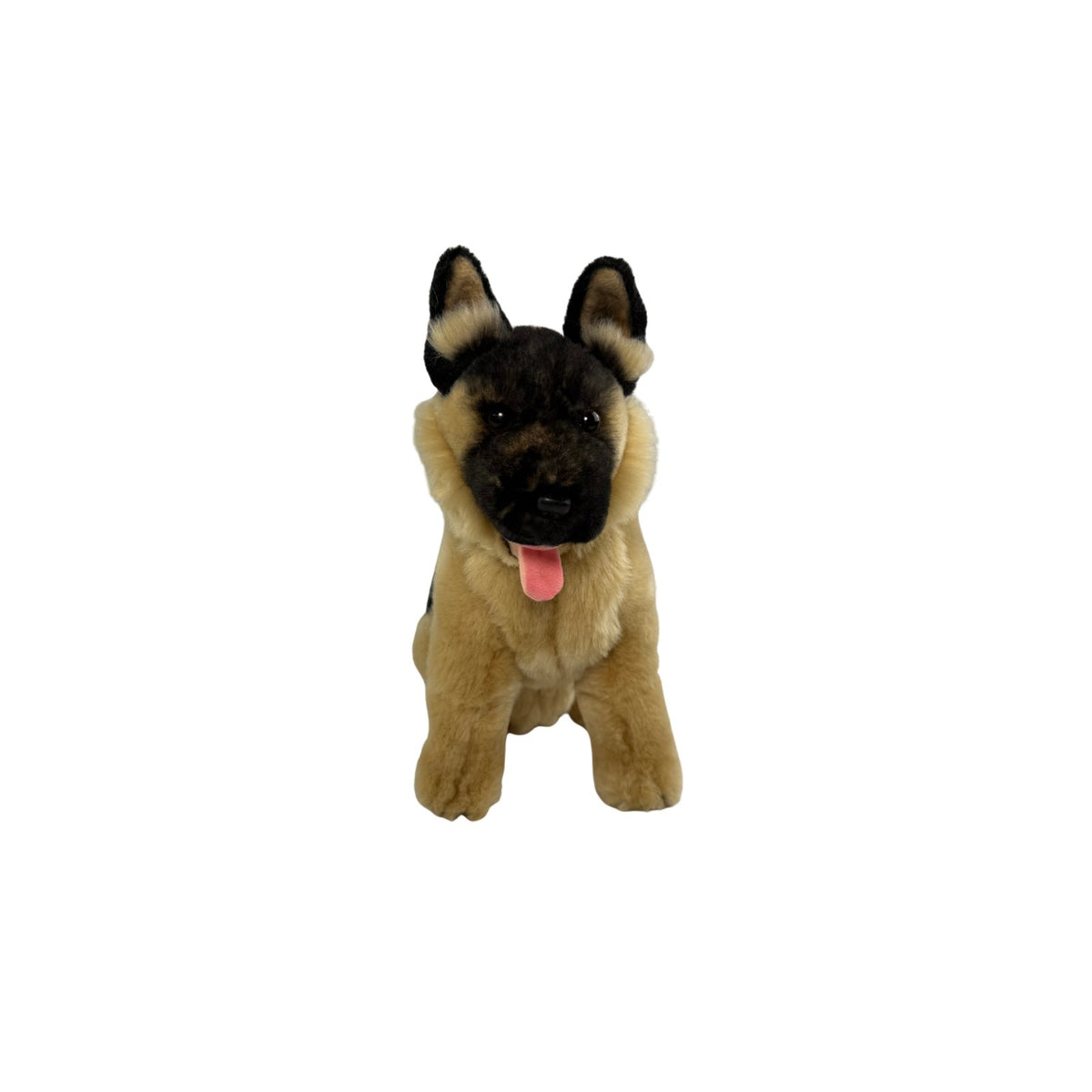 Bocchetta Bobby 30cm Sitting German Shepherd Plush Toy - Black Face (Realistic Stuffed Animal Dog Gift)