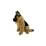 Bocchetta Bobby 30cm Sitting German Shepherd Plush Toy - Black Face (Realistic Stuffed Animal Dog Gift)