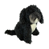 Bocchetta Bonnie 30cm Sitting Cavoodle Oodle Plush Toy - Black (Realistic Stuffed Animal Dog Gift)