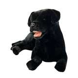 Bocchetta Boots 62cm Lying Labrador Plush Toy - Black (Realistic Stuffed Animal Dog Gift)