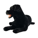 Bocchetta Boots 62cm Lying Labrador Plush Toy - Black (Realistic Stuffed Animal Dog Gift)
