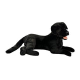 Bocchetta Boots 62cm Lying Labrador Plush Toy - Black (Realistic Stuffed Animal Dog Gift)