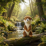 Bocchetta Boris 26cm Standing Meerkat Plush Toy (Realistic Stuffed Animal Wildlife Gift)