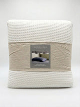 Cloud Linen Boronia Stonewashed Cotton Waffle Comforter Set - Ivory (OEKO-TEX Certified)