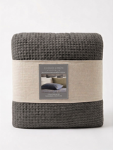 Cloud Linen Boronia Stonewashed Cotton Waffle Comforter Set - Magnet (OEKO-TEX Certified)
