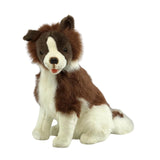 Bocchetta Brandy 35cm Sitting Border Collie Plush Toy - Chocolate (Realistic Stuffed Animal Dog Gift)
