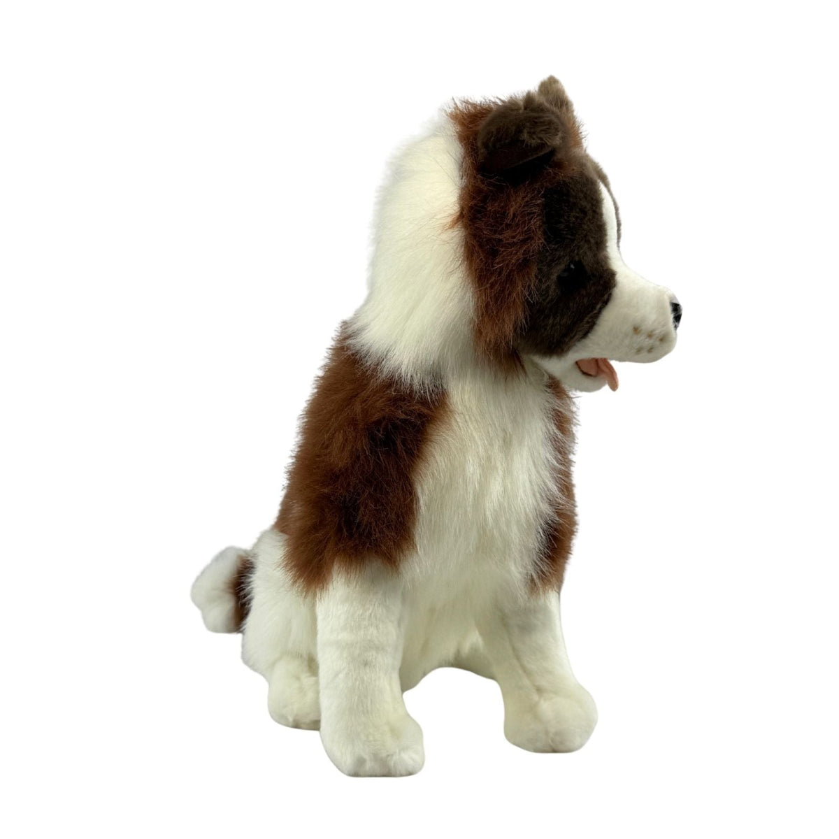Bocchetta Brandy 35cm Sitting Border Collie Plush Toy - Chocolate (Realistic Stuffed Animal Dog Gift)