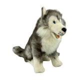 Bocchetta Brock 35cm Sitting Husky Plush Toy (Realistic Stuffed Animal Dog Gift)