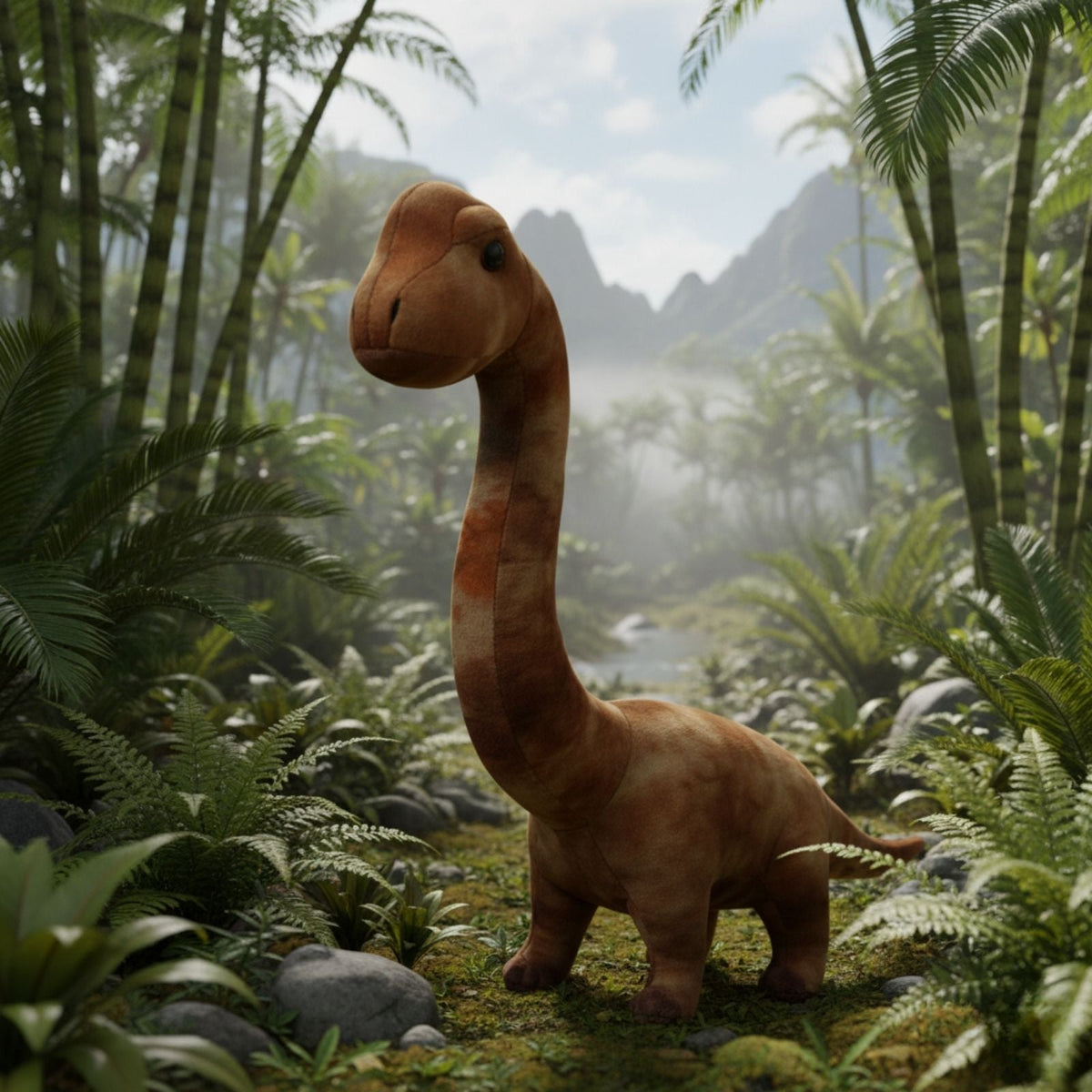 Bocchetta Bruno 33cm Brachiosaurus Dinosaur Plush Toy (Realistic Stuffed Animal Dino Gift)