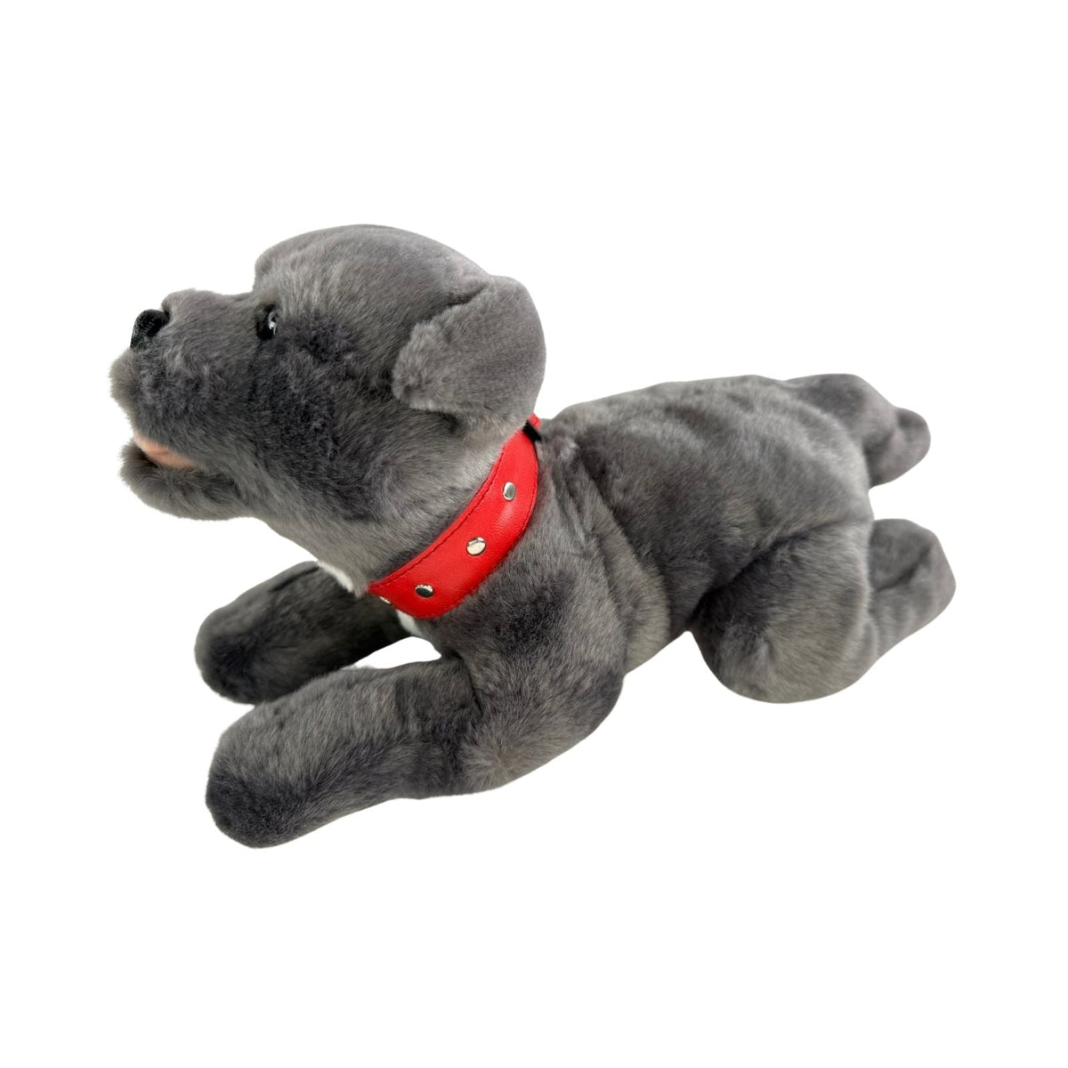 Bocchetta Bullet 28cm Floppy Staffy Puppy Plush Toy - Grey (Realistic Stuffed Animal Dog Gift)