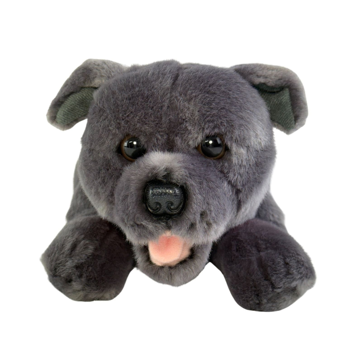 Bocchetta Bullet 28cm Floppy Staffy Puppy Plush Toy - Grey (Realistic Stuffed Animal Dog Gift)