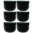 6x Milleni Genuine Leather Coin Purse Wallet Bulk Pack - Black (Belt Loop)