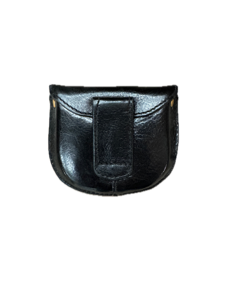 6x Milleni Genuine Leather Coin Purse Wallet Bulk Pack - Black (Belt Loop)