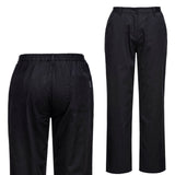 Portwest Womens Rachel Chef Trousers Pants Ladies Hospitality Workwear - Black