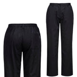 Portwest Rachel Womens Chef Trousers - Black (Ladies Hospitality Workwear Uniform)