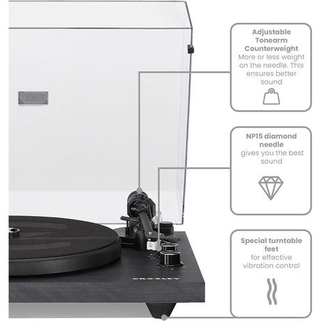 Crosley C62 Shelf System Turntable - Black (C62C-BK4)