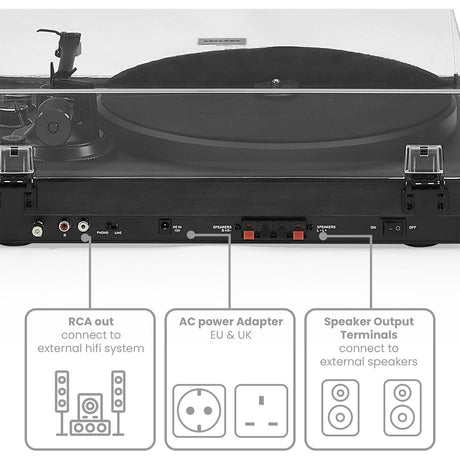 Crosley C62 Shelf System Turntable - Black (C62C-BK4)