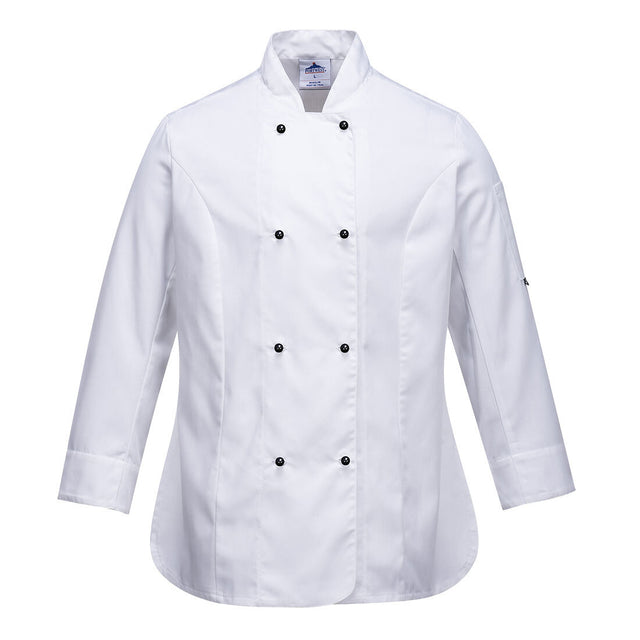Portwest Rachel Womens Chef Jacket - White (Hospitality Cook MeshAir Uniform)