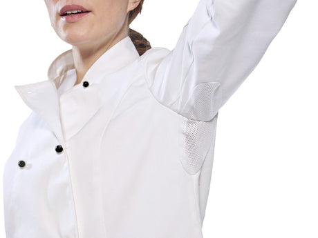 Portwest Rachel Womens Chef Jacket - White (Hospitality Cook MeshAir Uniform)