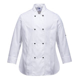 Portwest Rachel Womens Chef Jacket - White (Hospitality Cook MeshAir Uniform)