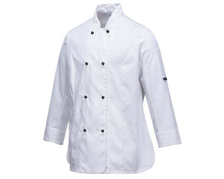 Portwest Rachel Womens Chef Jacket - White (Hospitality Cook MeshAir Uniform)