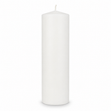 12x 108-Hour White Church Pillar Candles Bulk Pack - Unscented & Lead Free (5x23cm / 2x9")